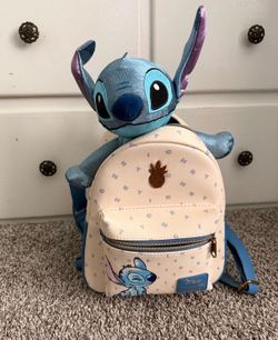 Loungefly Disney Stitch Backpack w/ 626 Day Stitch Plush