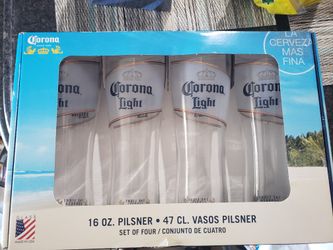 Corona Light 16 Oz Pilsner Glasses