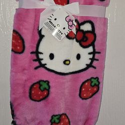 New Hello Kitty Strawberry Blanket