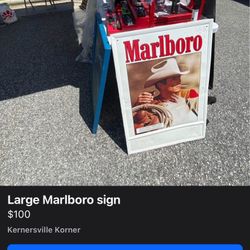 Marlboro Sign Vintage And Big