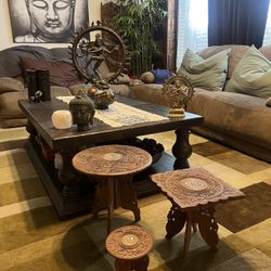 Carved Indian Small Tables