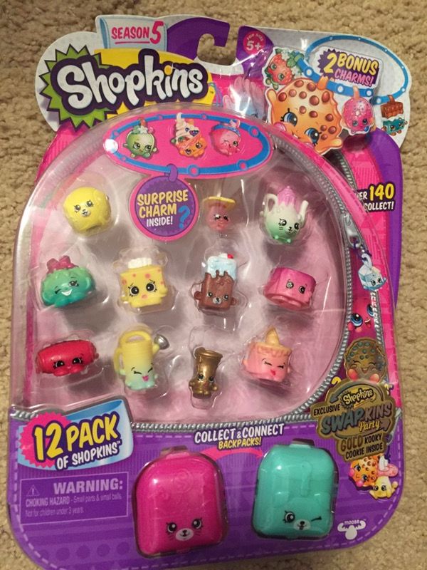 Shopkins 12 pack with gold kooky cookie guranteed