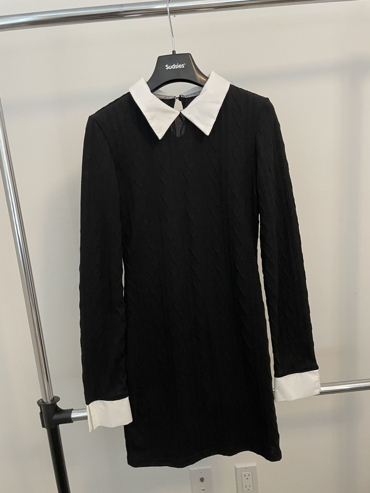 Size Small- Black & White Shein Dress- Wednesday Halloween Costume