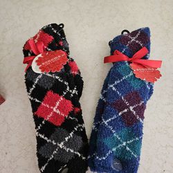 Ladies Fuzzy Soft Slipper Socks. Each