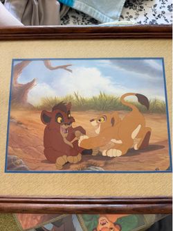 Disney Store Collectible Framed Lithograph Prints – Lion King & Tarzan – Vintage 2000