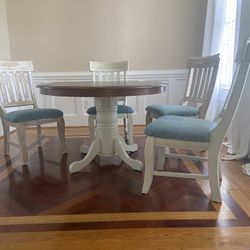 Shabby Chic, French Country Dining Set Table With Four Chairs