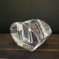 Oleg Cassini Crystal Bubble Coin Dot Votive Candle Holder 2.5" Tall