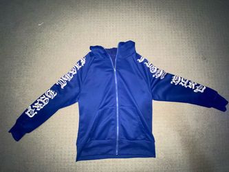Women’s Blue Full-Zip Track Jacket with Sleeve Graphics