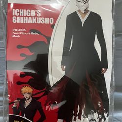 Ichigo’s Shihakusho Spirit Halloween Costume size child large/XLarge 12-16 Bleach