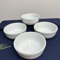 Set Of 4 - Williams-Sonoma “Essential White” Heavy 6” Soup/ Cereal Bowl *NEW*