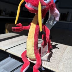 Disney Store Mulan Mushu Dragon Plush Soft Toy Stuffed Animal 15"