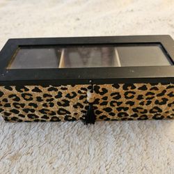 Mini Leopard table decor Box with 3 dividers