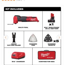 Milwaukee M12 FUEL Multi-Tool Kit with 4.0 Ah Battery