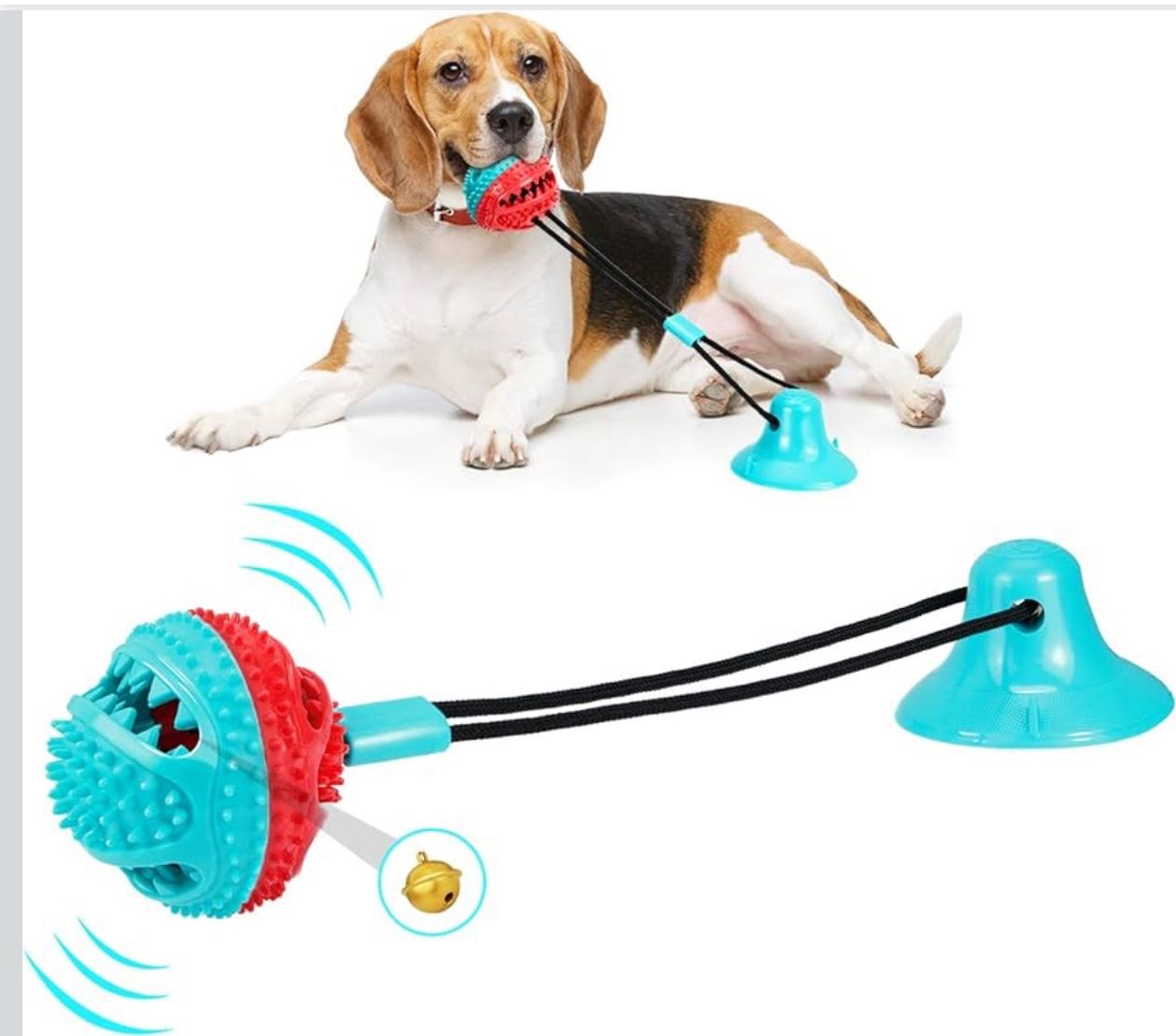 Dog Chew Toys for Aggressive Chewers, Suction Cup Dog Chewing Toy,Interactive