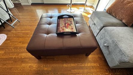 Moving sale - leather ottoman