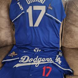 Dodgers Shohei Ohtani World Series Champions Jersey 