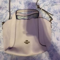 white coach purse