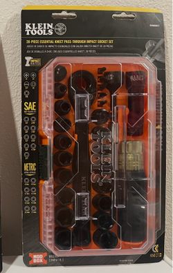Klein tools 28-PIECE ESSENTIAL KNECT PASS-THROUGH IMPACT SOCKET SET
