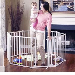 Toddleroo by North States 3 in 1 Metal Superyard: 198" long extra wide baby gate, barrier or play ya