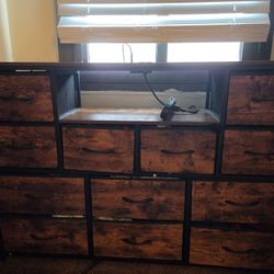 12 Drawer Long Dresser With Charging Station