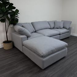 New Gray Sofa Cloud Couch Sectional