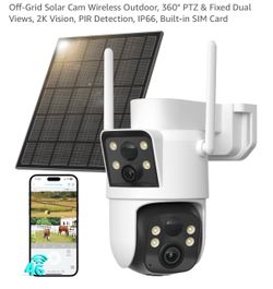 Solar Wireless Outdoor Security Camera 2K PTZ