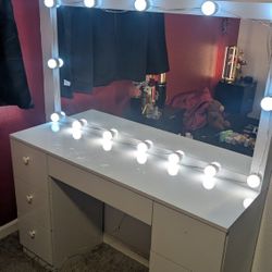 A White Vanity Table