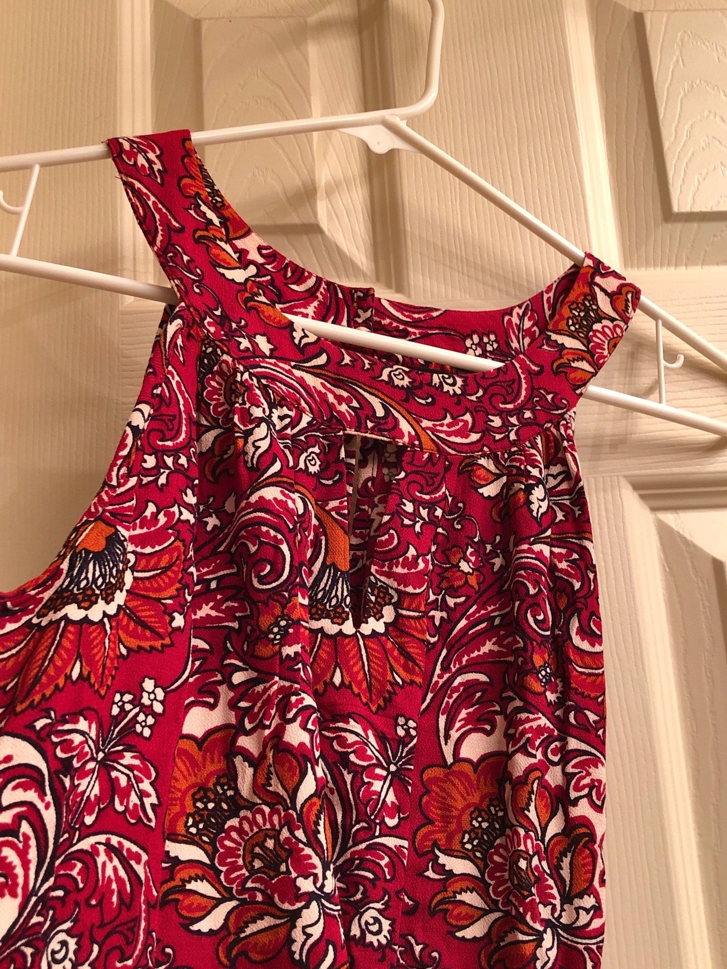 Red halter dress