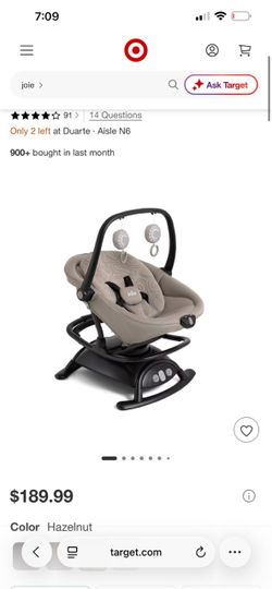 Joie Cinnamon 2-in-1 Glider and Rocker