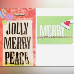 Large Christmas Word 3pc Stamps