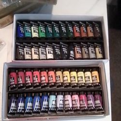 Trade for puppy needs plz read :48 Studio Acrylic 48 Canvas Panels 9x12 Including 10 Brushes All New unused