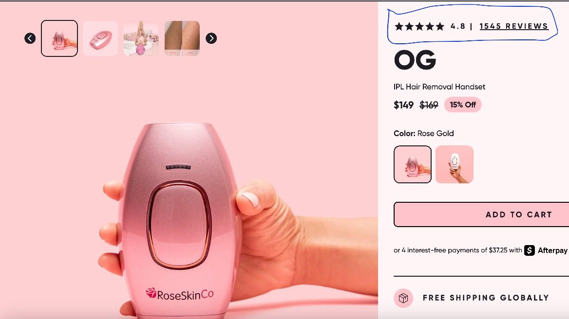 Barely Used Rose Skin Hair Laser Removal