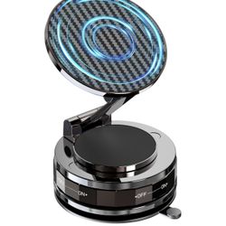 Smart Phone Holder for Car, Compatible with MagSafe, Ultra Vacuum Suction Cup Mount, 360° Rotation, Car Phone Holder Compatible with All Models, Carbo