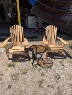 Adirondack Chairs & Patio Table Set