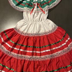 Vestido traditional Mexicano para niñas size M/L