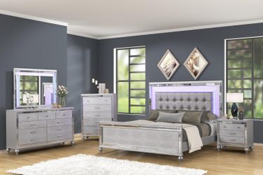 4 PC BEDROOM SET NEW IN BOX (MATTRESS AND CHEST SOLD SEPARATELY)