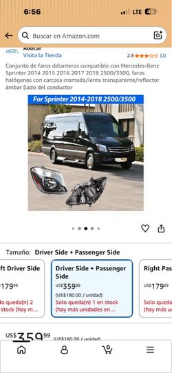 Mercedes-Benz Sprinter 2014-2018 Headlight Assembly Pair
