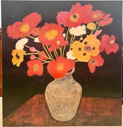 Large Canvas Print - Poppies in Vase