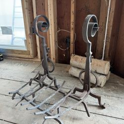 Andiron  Antique For Fireplace 