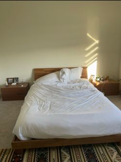 CB2 Dondra Teak Queen Bed
