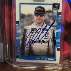 2018 Aric Almirola Autographed Donruss NASCAR trading card, specifically card #54. 
W/COA.