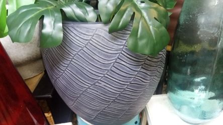 New charcoal fiber clay garden planter's 3 PC set heavy duty