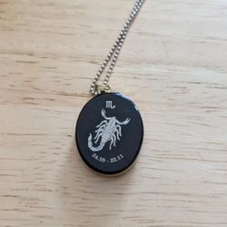 Obsidian Scorpio Pendant 