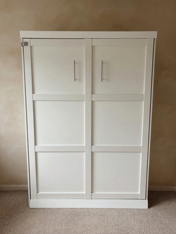 Bestar Full Size Vertical Murphy Bed – Like New Condition, White - Palmetto, FL