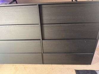 Dark Brown 8 Drawer Double Dresser