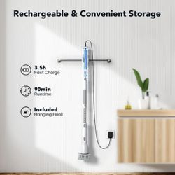 VOWEEK Electric Spin Scrubber with 4 Replaceable Brush Heads for Bathroom, Kitchen, Floor, and Tile