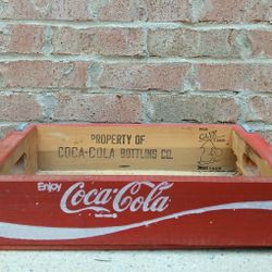Vintage Coca-Cola Edwards & McGehe (Your Case Is Solved) Wood Crate