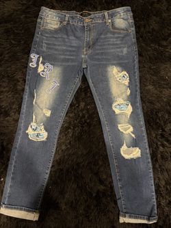Amiri “Blue rag” Jeans With Amiri Letters