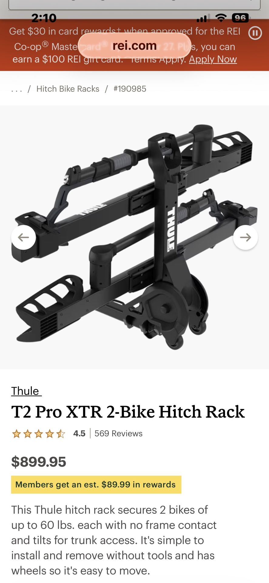 Thule Bike Rack For Hitch 