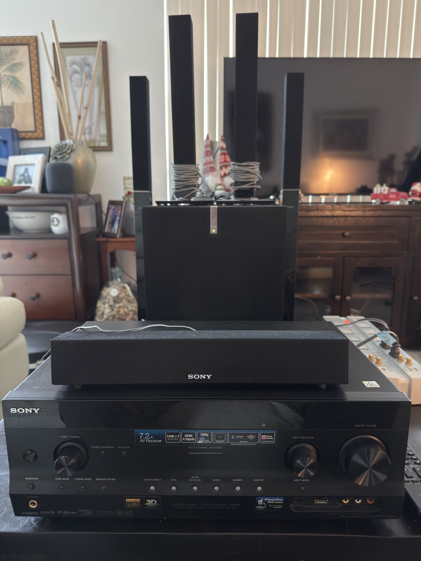 SONY 7.2 Channel AV Receiver & Surround Sound Speakers